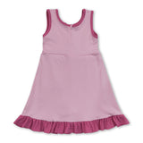 Sleeveless hot pink ruffle girls athletic dresses