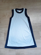 Sleeveless light blue navy kids girls athletic dresses