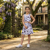 Sleeveless ghost bat kids girls Halloween active wear set