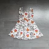 Sleeveless boo mouse pumpkin girls Halloween athletic dress