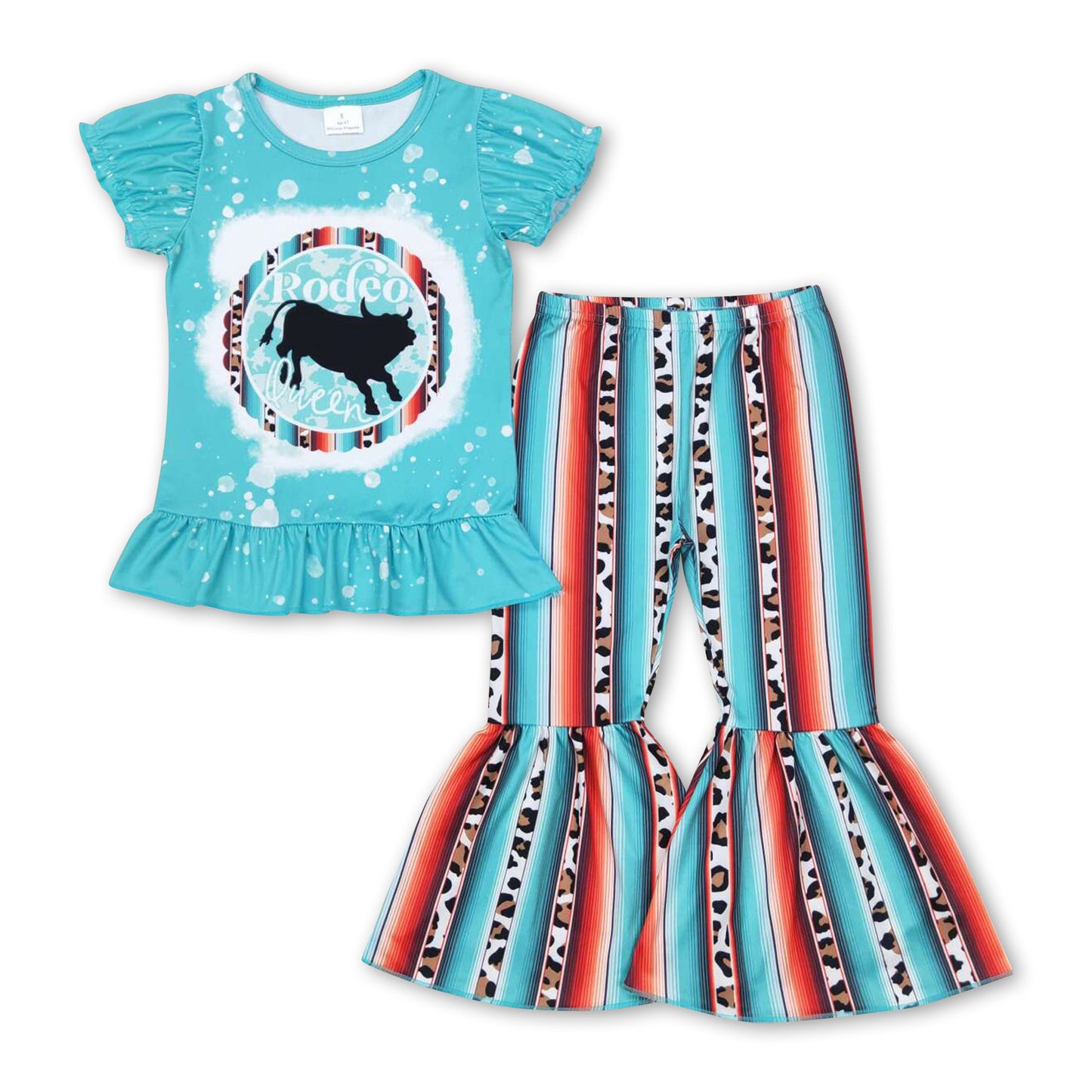 Turquoise rodeo queen top serape pants girls clothing