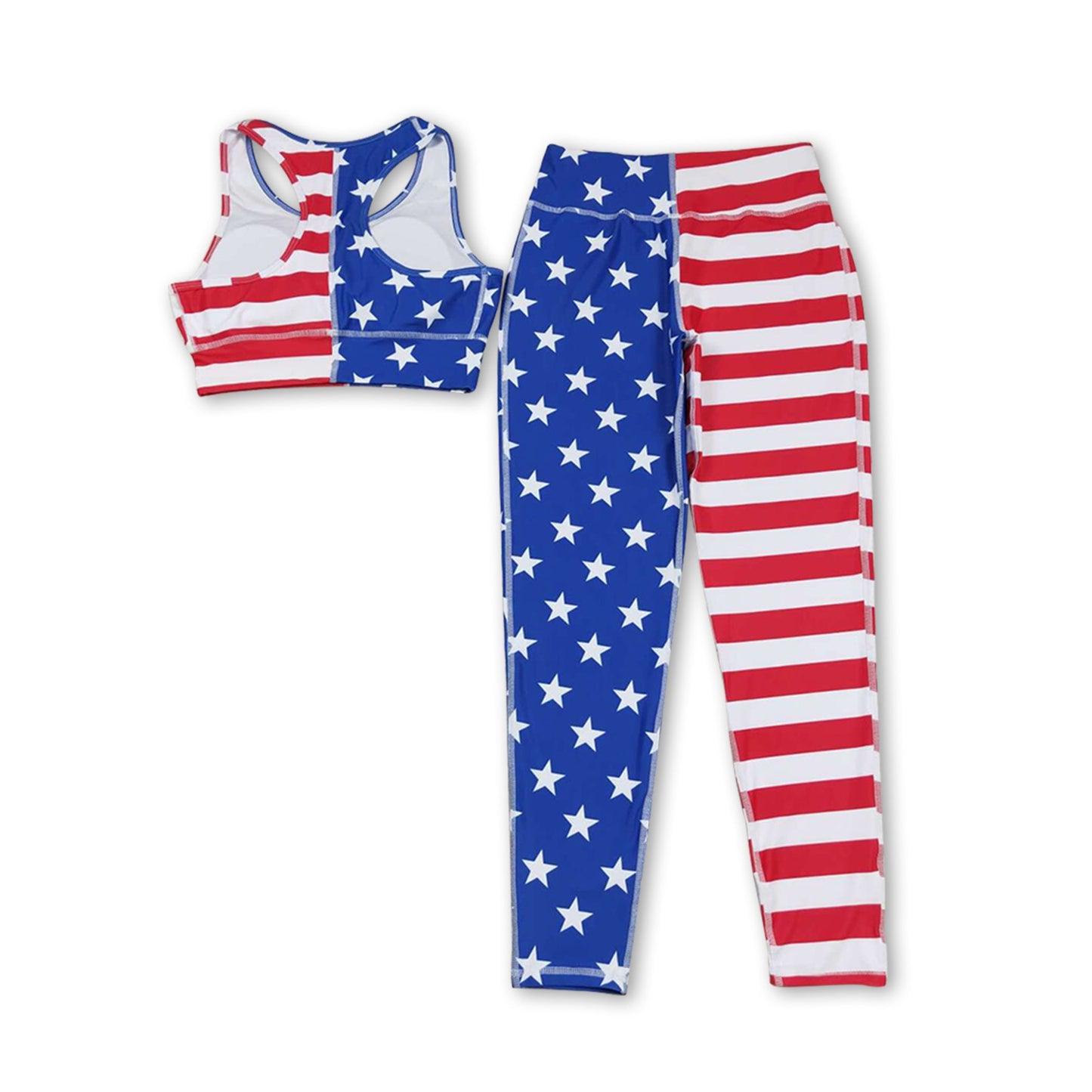 Stars stripe 2 pcs 4th of july adult women yoga clothes