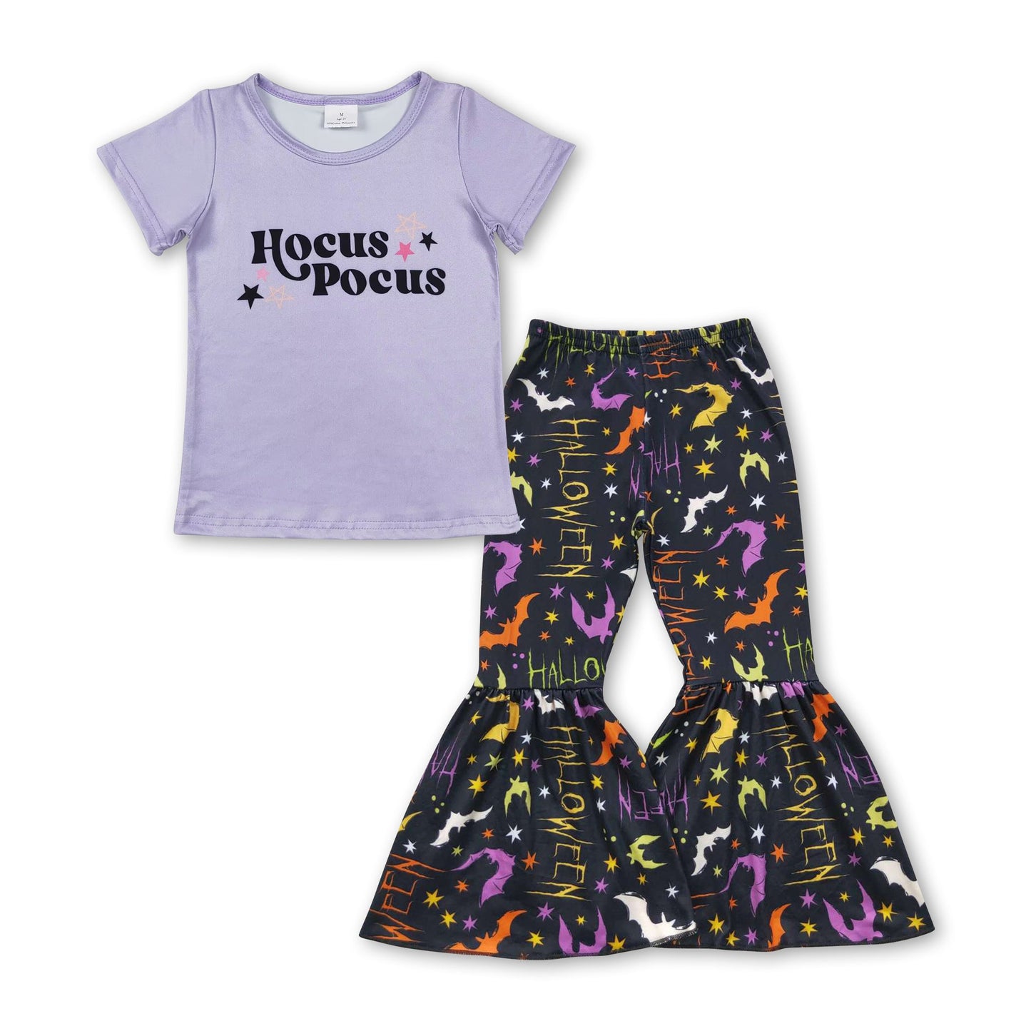 Lavender top witches bell bottom pants girls Halloween clothes