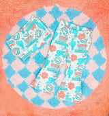 Little miss american floral top pants girls 4th of july clothes