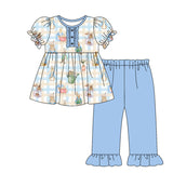 blue plaid eastern kids girls outfits