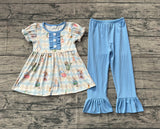blue plaid eastern kids girls outfits