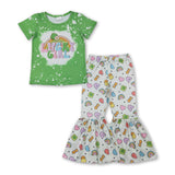 Green lucky girl rainbow girls St Patrick's day clothing