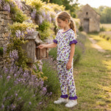 Purple ruffle leopard girls Mardi Gras pajamas