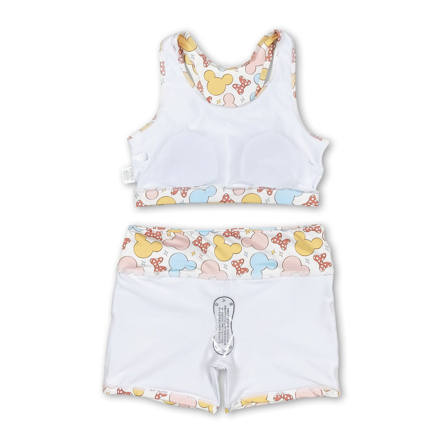 Sleeveless bow mouse top shorts girls clothes