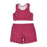 Sleeveless hot pink thunder top shorts girls clothes