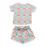 Short sleeves hat top shorts girls western outfits