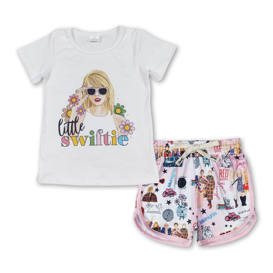 Floral top floral hat shorts singer girls clothes