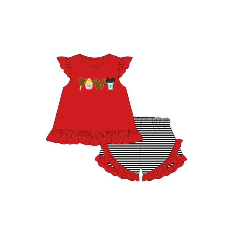 Red cake mouse cookie snacks kids girls clothes