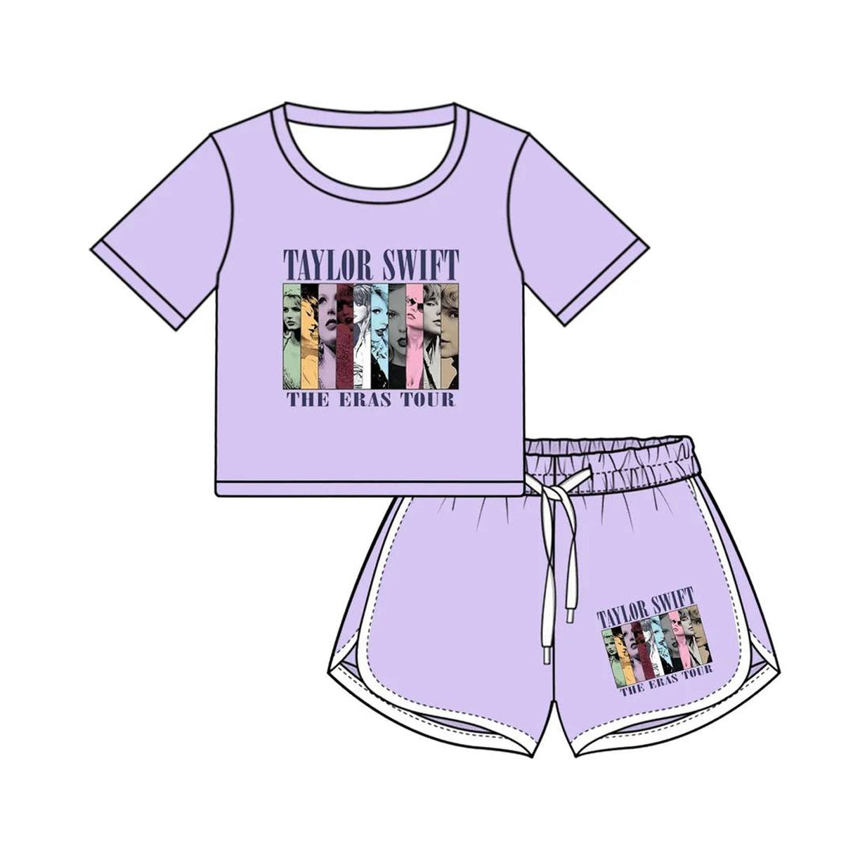 Lavender short sleeves singer adult women clothing