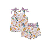 Sleeveless plaid dog pencil girls back to school outfits