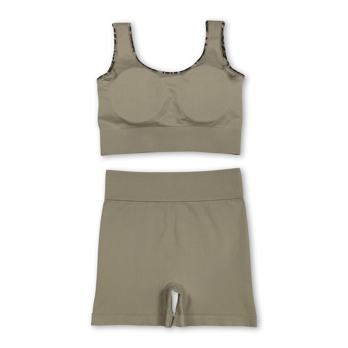 Sleeveless bottomland camo thick fabric adult women activewear