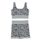 Sleeveless grey camo thick fabric adult women activewear