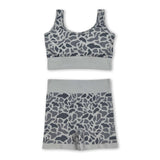 Sleeveless grey camo thick fabric adult women activewear