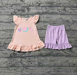 Flutter sleeves bee snails embroidery kids girls outfits