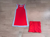 Red light blue dress shorts girls team active outfits