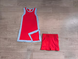 Red light blue dress shorts girls team active outfits