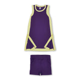 Yellow purple dress shorts girls team active outfits