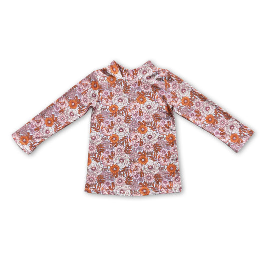 Long sleeves floral baby girls fall shirt