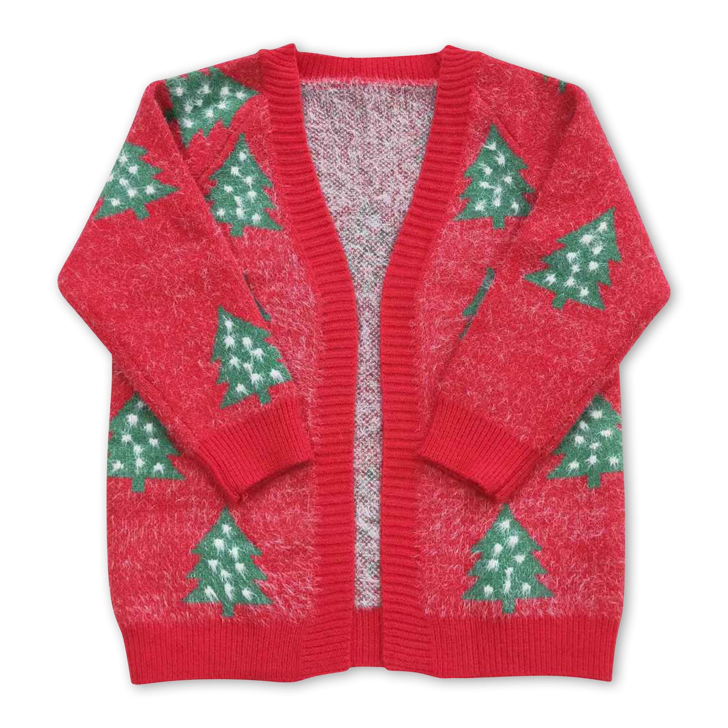 Red Christmas tree girls Christmas sweater