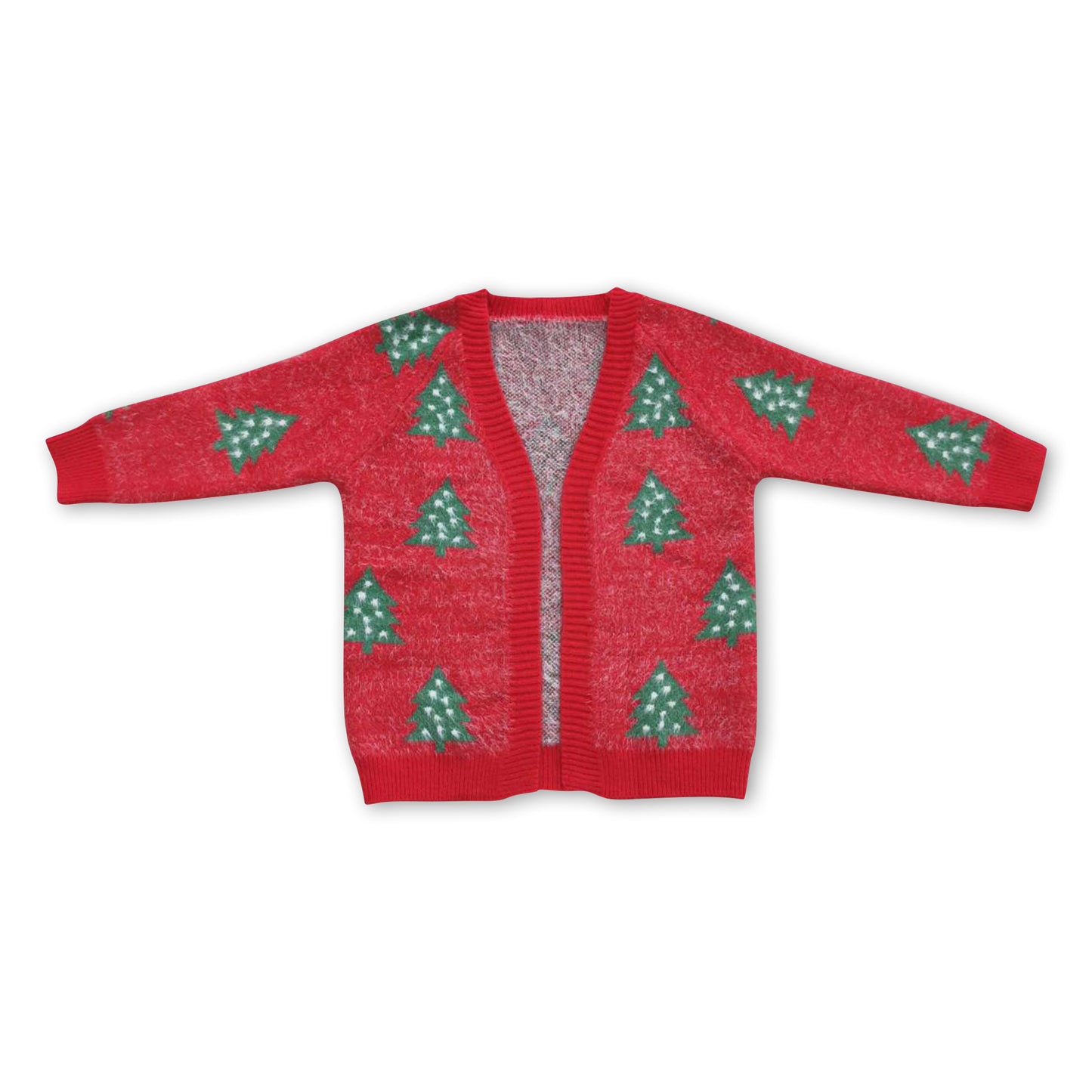 Red Christmas tree girls Christmas sweater