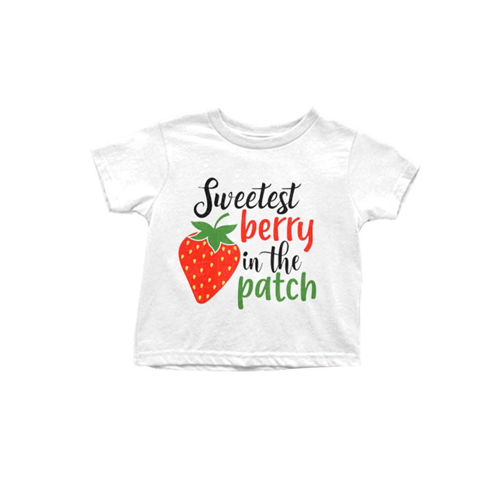 Sweetest berry in the patch strawberry kids girls shirt