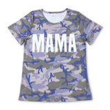 Short sleeves camo MAMA adult women shirt