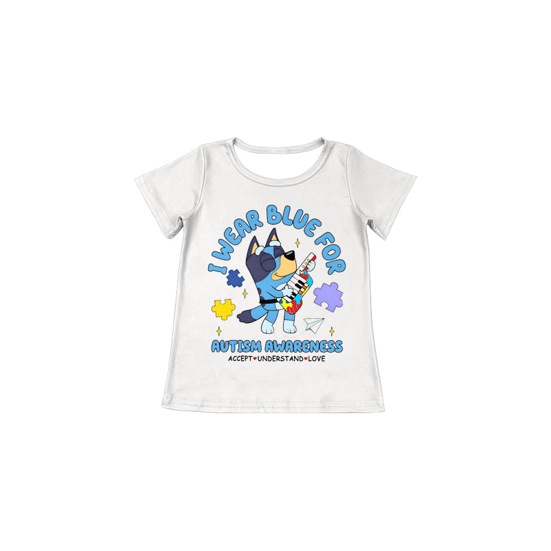 Short sleeves dog puzzle mommy and me adult shirt