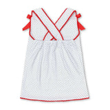 Straps polka dots flag baby girls 4th of july shirt