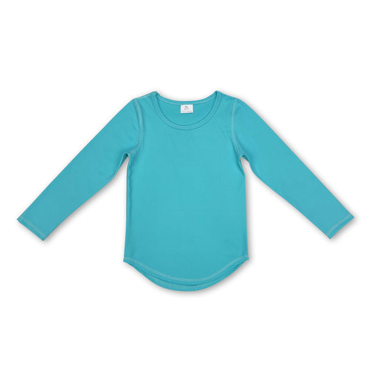 Long sleeves cotton kids girls yoga shirt