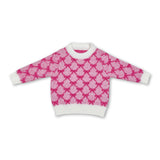 Pink bow kids girls winter sweater
