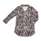 Bottomland camo adult women sleepwear top
