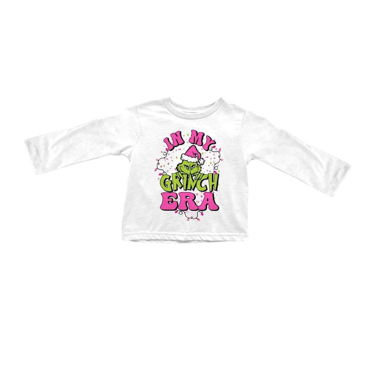 Long sleeves green face era girls Christmas shirt