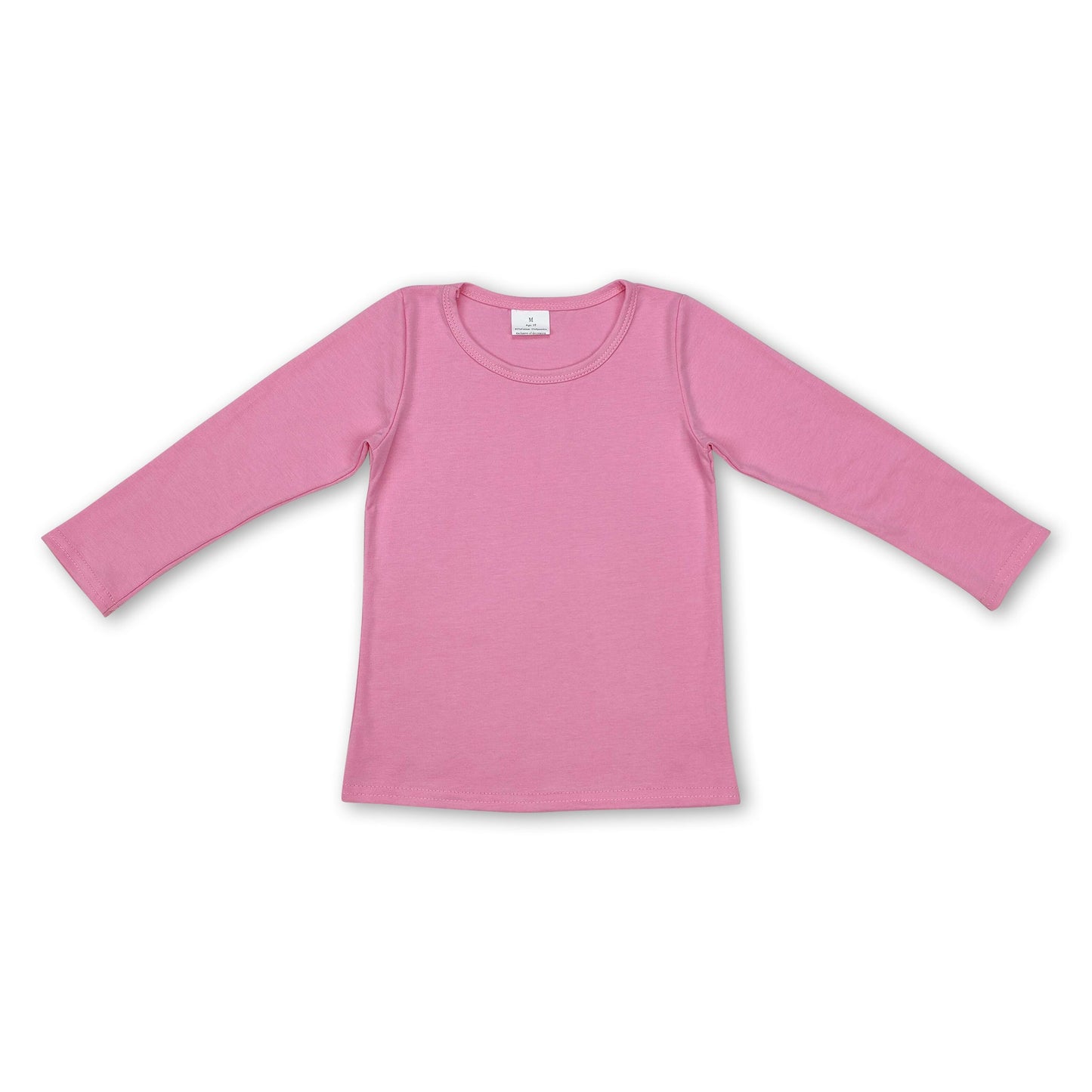 Pink long sleeves kids girls shirt