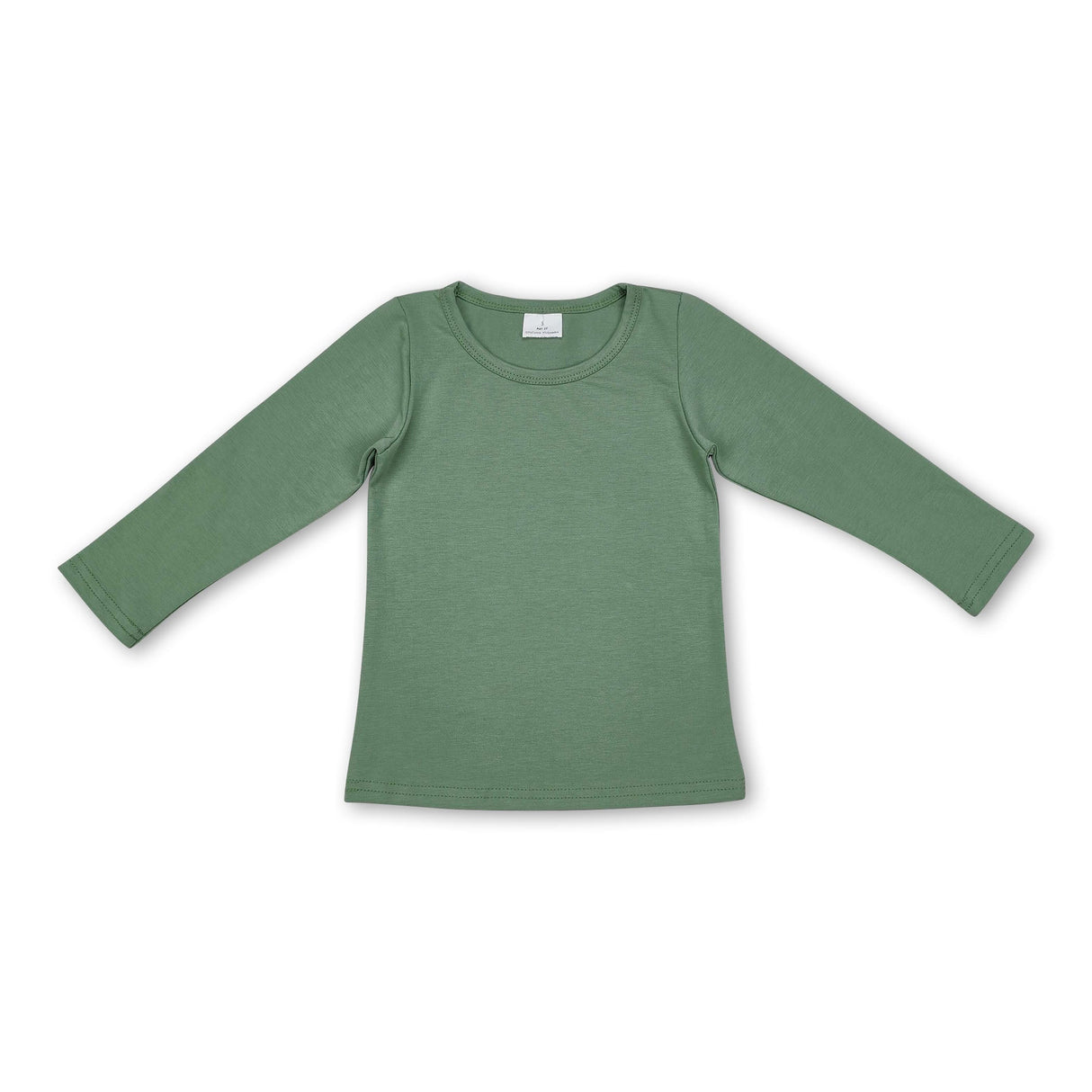 Mint solid color long sleeves baby kids shirt