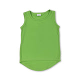 Green sleeveless kids girls activewear top