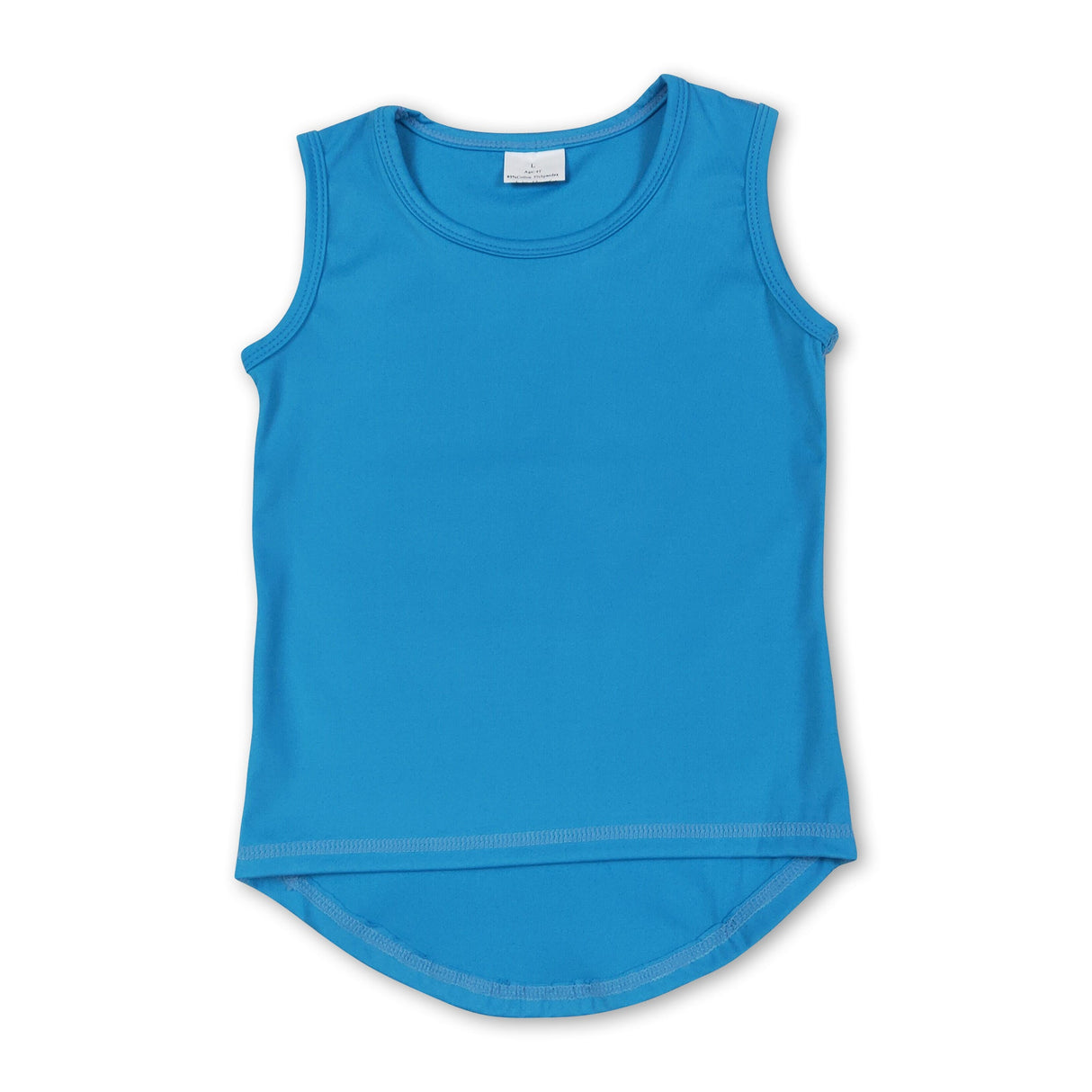 Blue sleeveless kids girls activewear top