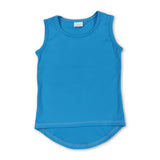 Blue sleeveless kids girls activewear top