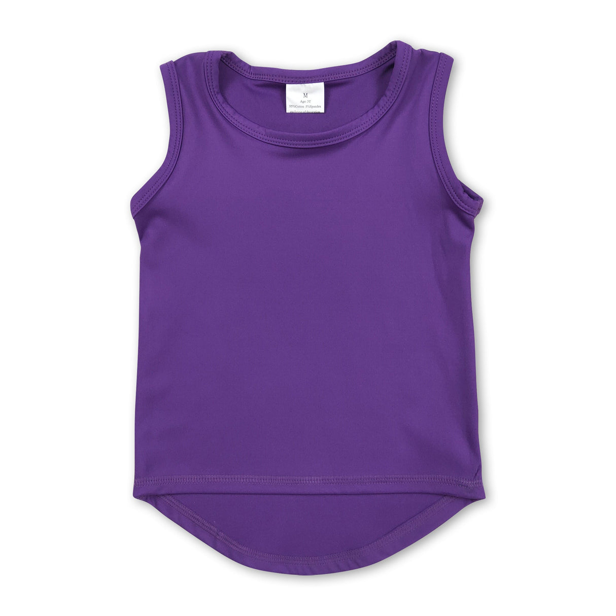 Purple sleeveless kids girls activewear top – Yawoo Garments