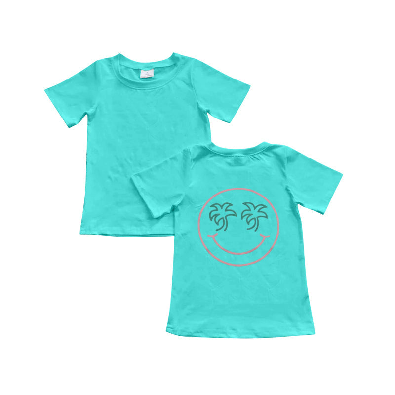 Short sleeves smile baby kids summer shirt