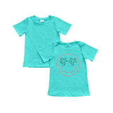 Short sleeves smile baby kids summer shirt