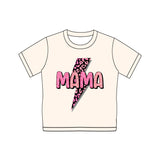 Short sleeves mama thunder adult women shirt