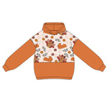 Mustard pie turkey floral girls Thanksgiving hoodie