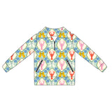 Long sleeves colorful bow crawfish activewear pullover