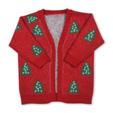 Red Christmas tree girls Christmas sweater