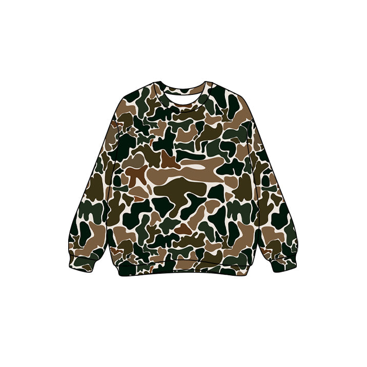 Long sleeves dark camo hunting adult women shirt